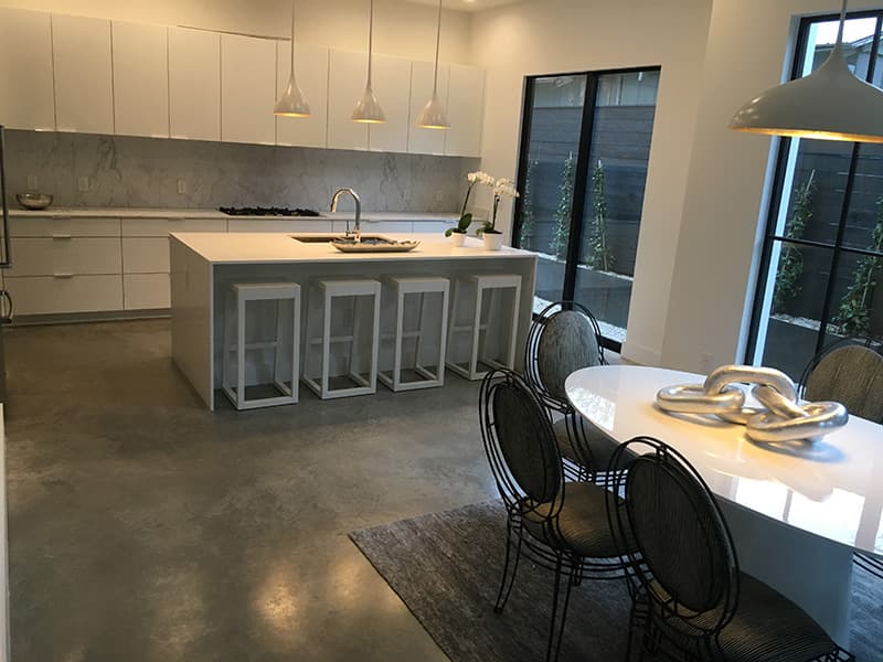 Finished decorative or epoxy concrete flooring system