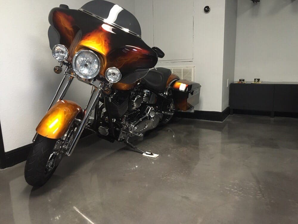 Garage or shop epoxy flooring project in Austin